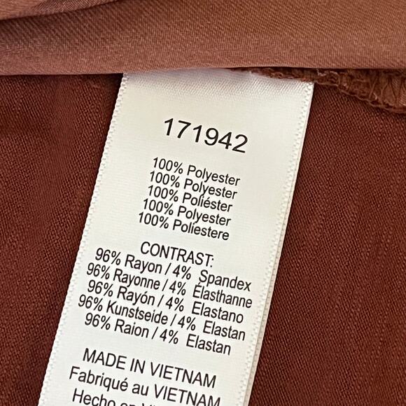 Dolan Left Coast Collection Brown Baby Doll Top with 3/4 Length Sleeves Small - Picture 9 of 11